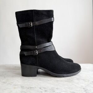 Bandolino‎ Bdursal black suede mid calf boots size 10